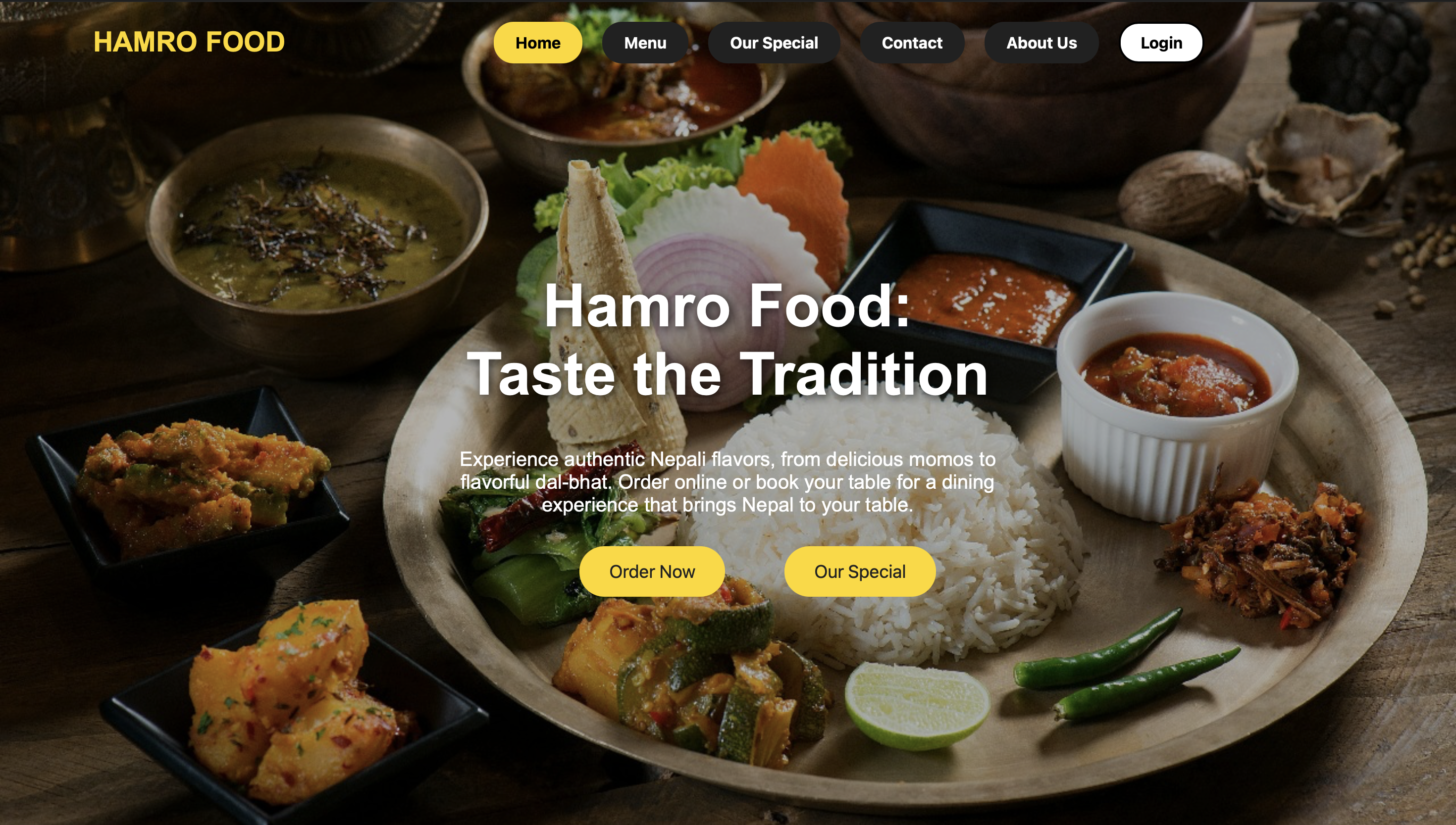 Hamro Food — Food Ordering Web App